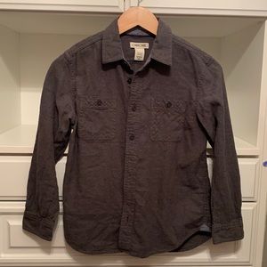 Cherokee boys button down shirt in gray flannel